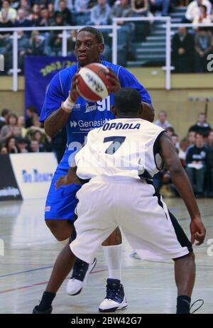 Dennis Rodman during Genesis Brighton Bears vs Guildford Heat at The Triangle, Burgess Hill, Great Britain. Stock Photo