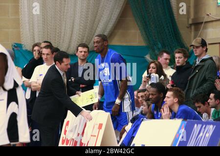 Dennis Rodman during Genesis Brighton Bears vs Guildford Heat at The Triangle, Burgess Hill, Great Britain. Stock Photo