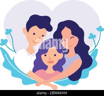 Family Celebrating Parents Day Stock Vector