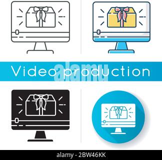 Unboxing video icon Stock Vector