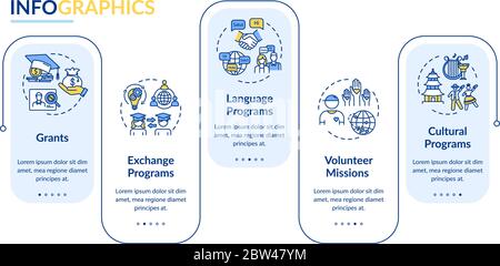 International exchange vector infographic template Stock Vector