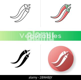 Chilli pepper icon Stock Vector