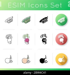 Healthy eating icons set Stock Vector