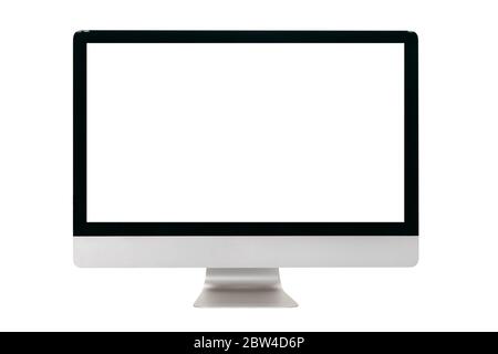 Computer monitor isolated on white background with clipping path Stock Photo