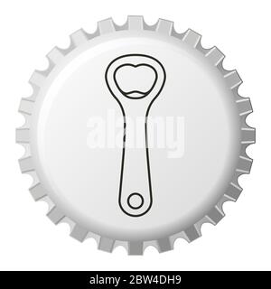 vector realistic crown cap Stock Vector