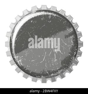 vector realistic crown cap template Stock Vector