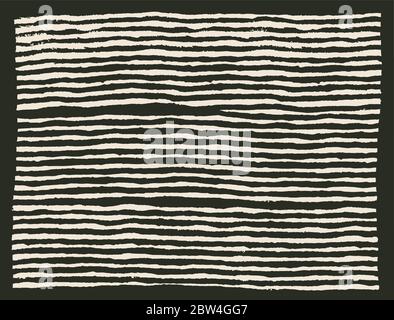 painted brush lines horizontal pattern Stock Vector