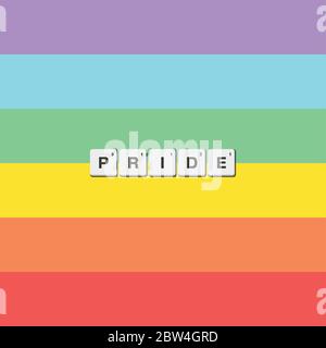 Tolerance and peace rainbow flag. Pride. Stock Vector