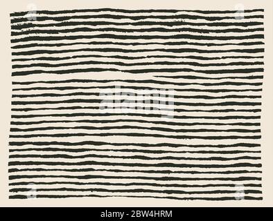 painted brush lines horizontal pattern Stock Vector