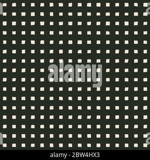 hand made perforated pattern with irregular square holes. seamless texture Stock Vector