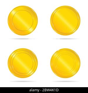 gold seals set illustration on white Stock Vector