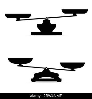 scales in black color set illustration Stock Vector