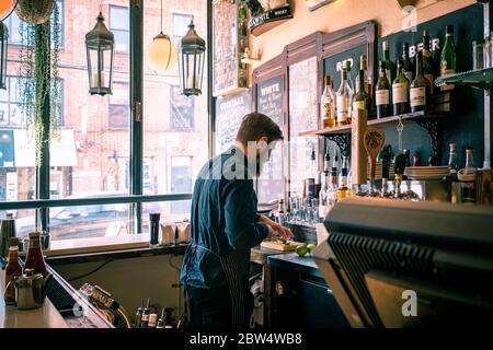 Juliette, French restaurant at Williamsburg, Brooklyn Stock Photo