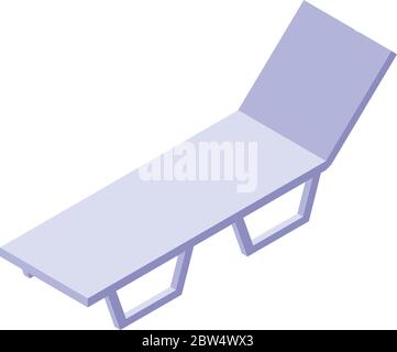 Beach chair icon, isometric style Stock Vector