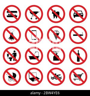 sign icon set art illustration Stock Vector