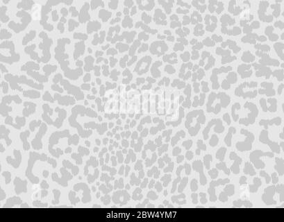 Leopard print seamless pattern design with subtle light grey textured spots on off white background. Animal repeat surface pattern design. Stock Vector