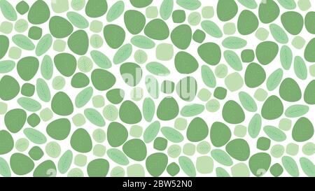 Tree leaves pattern with green and white colors. Vector illustration Stock Vector