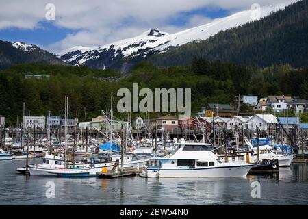 Thomas Basin boat harbor, Ketchikan, Alaska, USA Stock Photo - Alamy