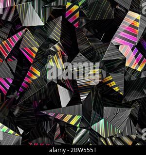 Artistic background of vivid colored and futuristic low poly crystals Stock Photo