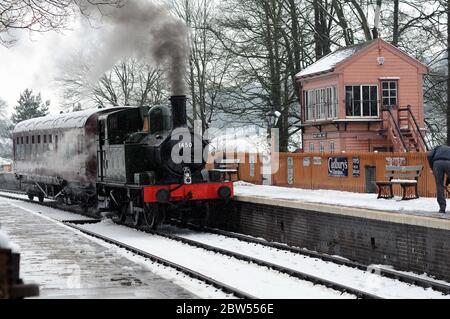 S1450 at Arley Station with an auto train working from Highley. Stock Photo