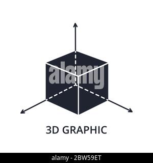 Concept of 3d graphic in flat design. Modern vector illustration for web and app design, marketing and print material Stock Vector