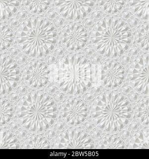 Eastern white embossed pattern Stock Vector