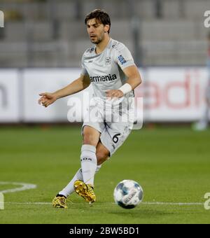 Freiburg Im Breisgau, Germany. 29th May, 2020. Football: Bundesliga, SC Freiburg - Bayer Leverkusen, 29th matchday at the Black Forest Stadium. Leverkusen's Aleksandar Dragovic on the ball. Credit: Ronald Wittek/epa/Pool/dpa - IMPORTANT NOTE: In accordance with the regulations of the DFL Deutsche Fußball Liga and the DFB Deutscher Fußball-Bund, it is prohibited to exploit or have exploited in the stadium and/or from the game taken photographs in the form of sequence images and/or video-like photo series./dpa/Alamy Live News Stock Photo