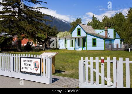 Historic Moore Homestead, Klondike Gold Rush National Historical Park, Skagway, Southeast Alaska, USA Stock Photo