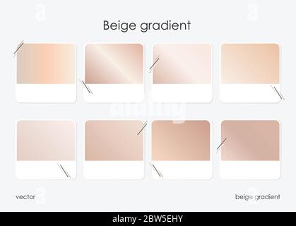 Set of beige colorful backgrounds, gradient. For banner web, app, poster. Stock Vector