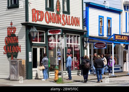 Red Onion Saloon,Skagway,Alaska,USA Stock Photo