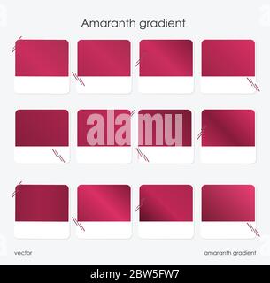 Set of amaranth colorful backgrounds, gradient. For banner web, app, poster. Stock Vector