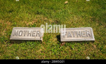 Father Headstone - Granite Cemetery Grave Headstone Marked with Father ...