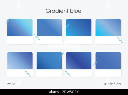 Set of blue colorful backgrounds, gradient. For banner web, app, poster. Stock Vector