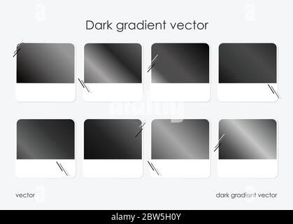 Set of dark gradient, colorful backgrounds, gradient. For banner web, app, poster. Stock Vector