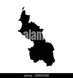 Vector map Sucre. Isolated vector Illustration. Black on White background. EPS 10 Illustration. Stock Vector