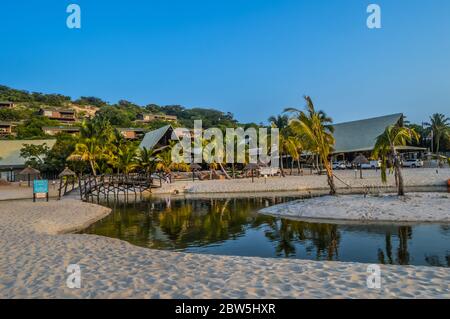 Beautiful Bilene beach and lagoon near Maputo in Mozambique Stock Photo