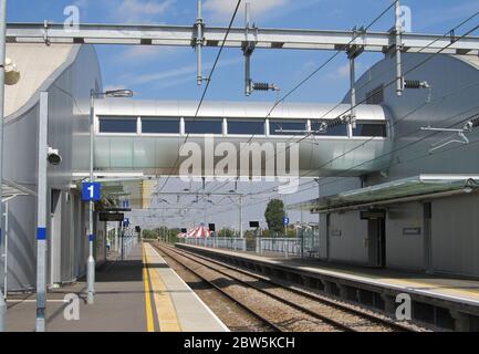 Southend International Airport railway station Stock Photo