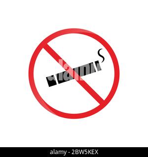 No smoking sign. Smoking prohibited symbol isolated on white background Stock Vector