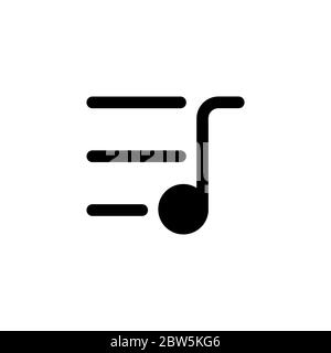 Music playlist line icon. linear style sign for mobile concept and web design. Musical note and list outline vector icon. Symbol, logo illustration. V Stock Vector