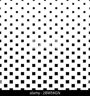 Geometric pattern of black squares on a white background.Seamless in one direction. Stock Vector