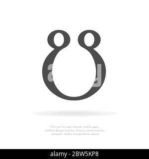 Descending node. Astrology symbol. Vector Illustration. Stock Vector