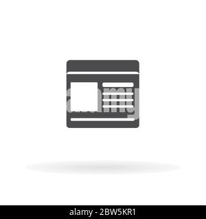 Document icon. For web, business, finance and communication. Vector Illustration. Stock Vector
