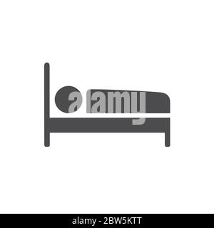 Bed icon. For web, business, finance and communication. Vector Illustration. Stock Vector