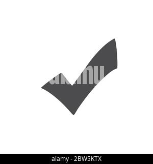 Flat check icon. For web, business, finance and communication. Vector Illustration. Stock Vector