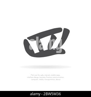 Chinese character four. Stock Vector