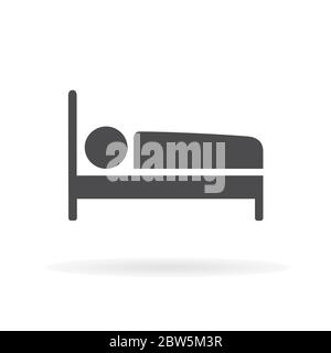 Bed icon. For web, business, finance and communication. Vector Illustration. Stock Vector