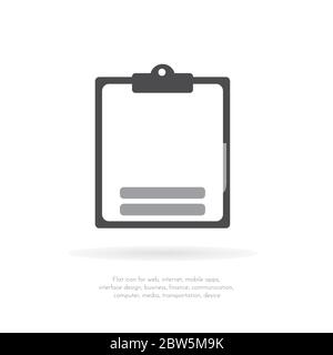 Checklist icon. Flat icon for apps and websites. Vector Illustration. Stock Vector