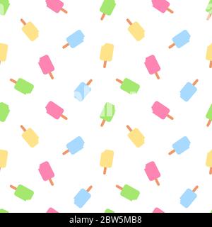 Ice cream pattern. Seamless background. Vector. Stock Vector