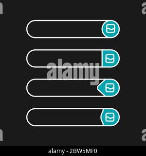 Flat Web Design elements, buttons, icons. Templates for website. Stock Vector