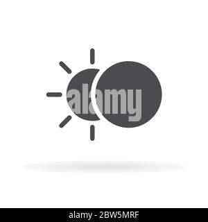 Eclipse Icon. Flat design. Vector Illustration. Stock Vector